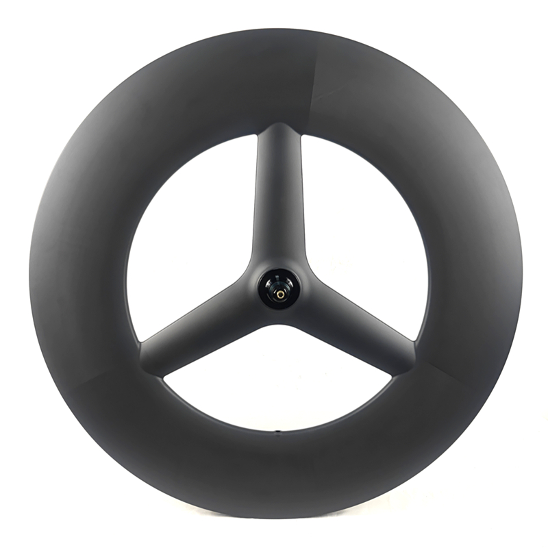 thumbnail image 2 of 700C Carbon Tri-Spoke Wheel Set – 3-Spoke Carbon Wheels For Road Bike, Time Trial, Triathlon (Rim Brake) 2 of 6